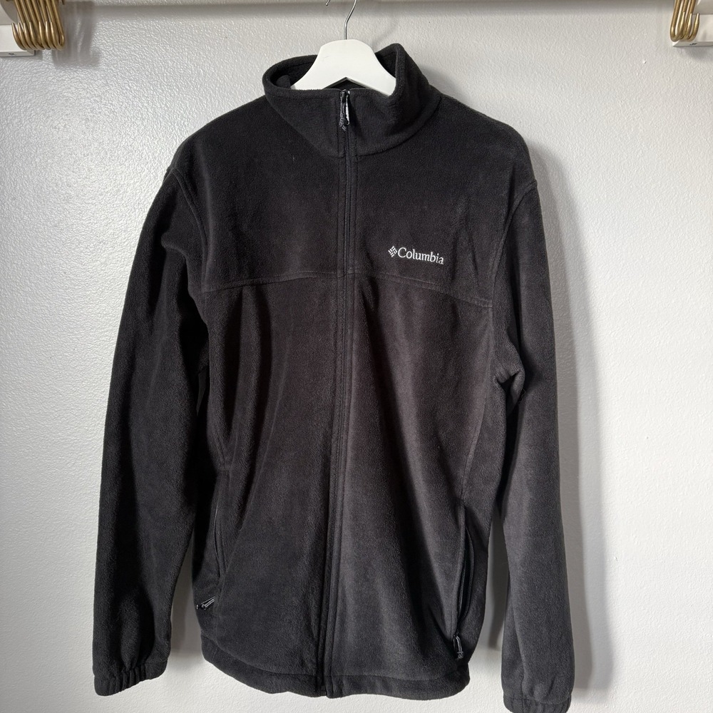 Columbia Sportswear Men's 100% Polyester‎ Dark Grey Full Zip Fleece Jacket L